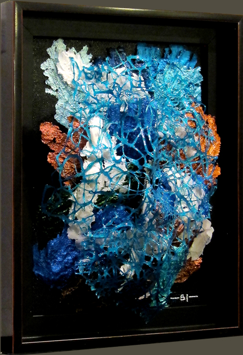 acrylic paint sculpture - Head Waters'