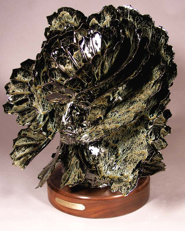 'North Side Moss' - abstract ceramic sculpture