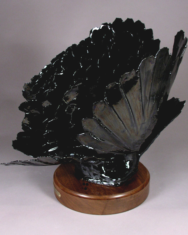 'Obsidian Point' - abstract ceramic sculpture