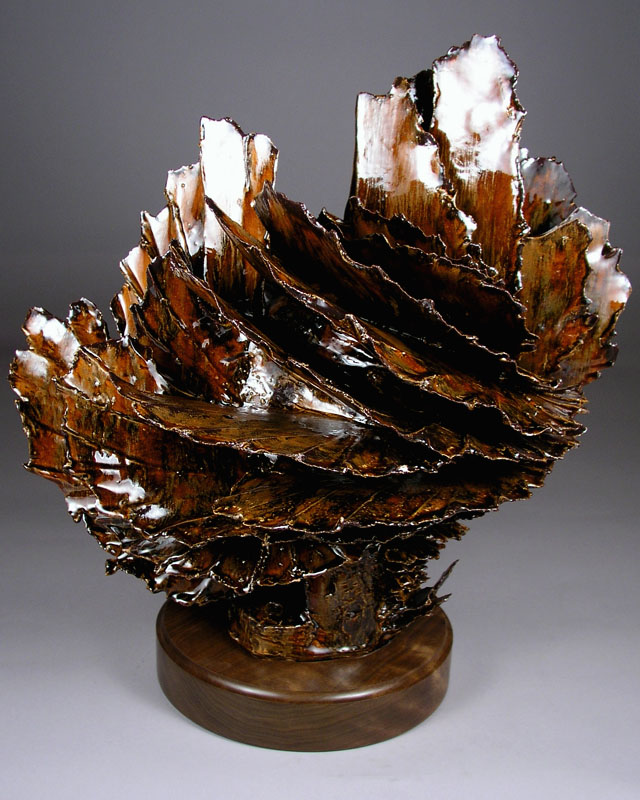'Red Cedar' - abstract ceramic sculpture