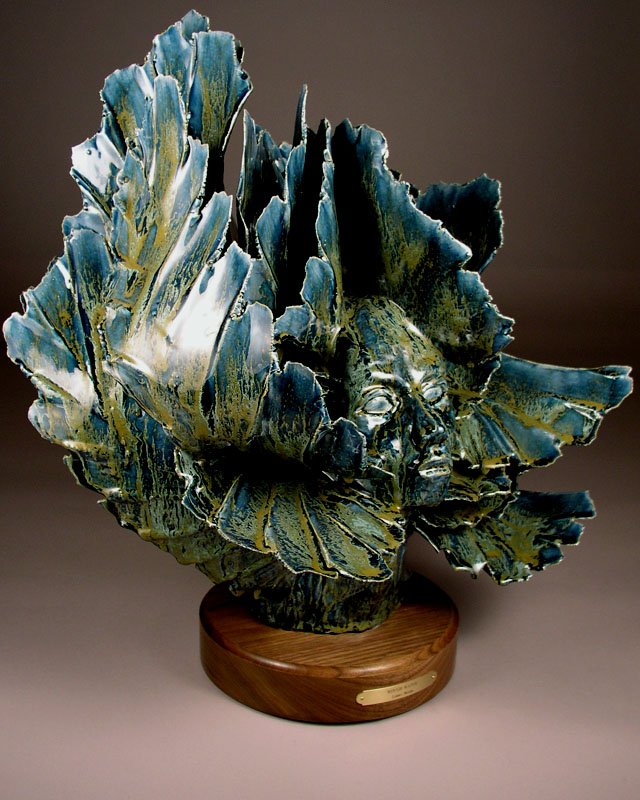 'Rough Water' - abstract ceramic sculpture